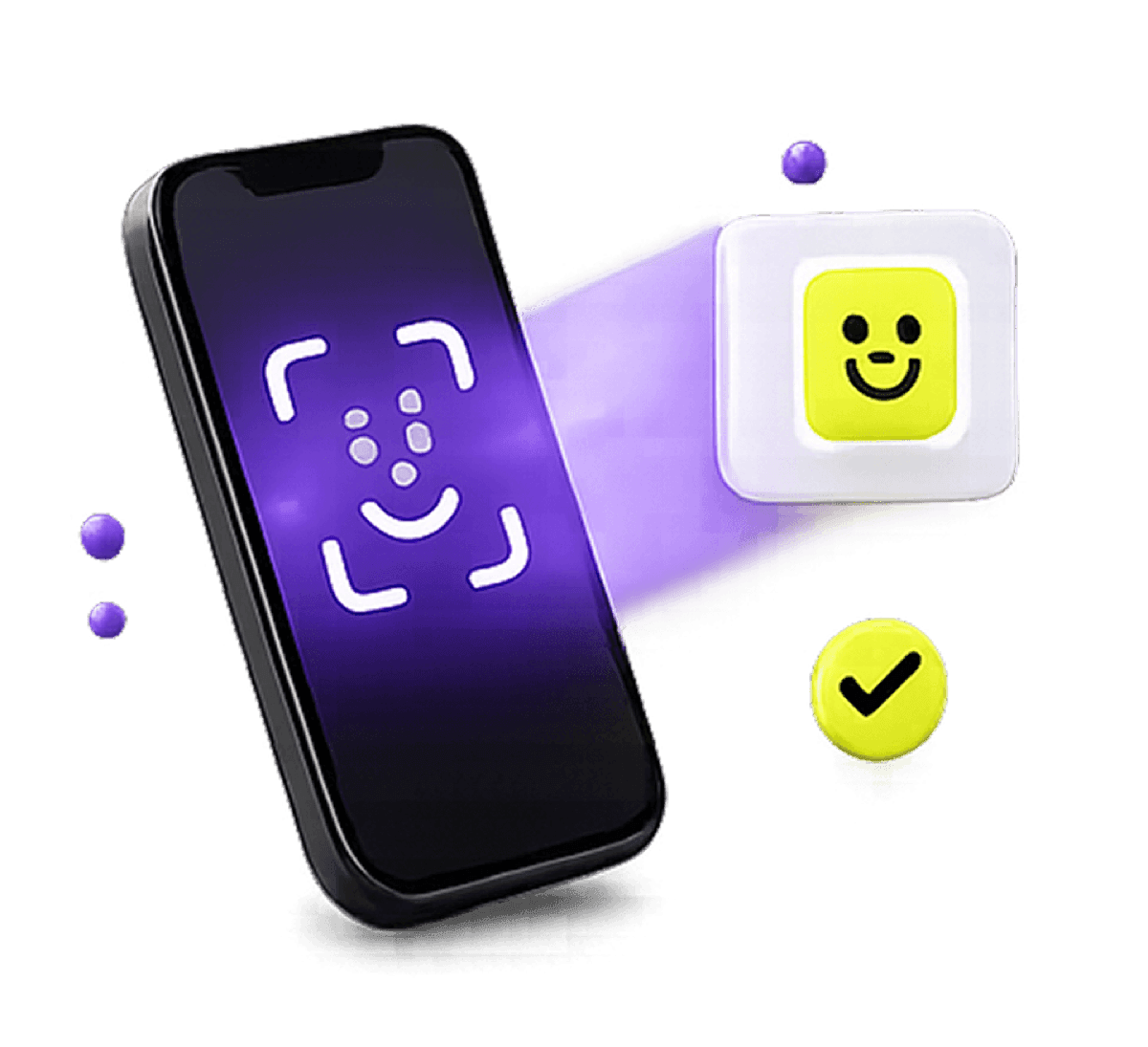 3D illustration of a phone with a verified checkmark